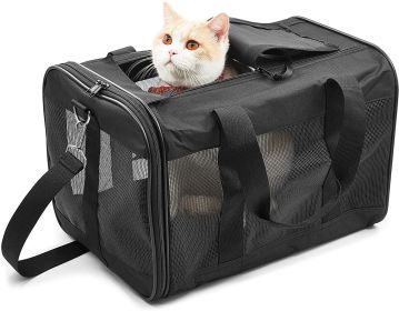 ScratchMe Pet Travel Carrier Soft Sided Portable Bag for Cats, Small Dogs, Kittens or Puppies, Collapsible, Durable, Airline Approved, Travel Fri