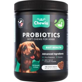 180 Probiotic Chews for Dogs Skin & Coat Support Probiotic Chews for Dogs with Digestive Enzymes for Seasonal Allergies