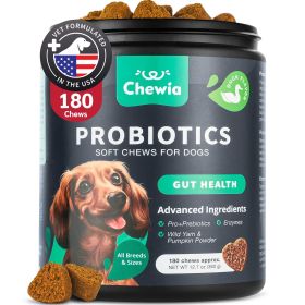 Probiotics for Dogs Gut Health Digestion Immunity Yeast Balance Itchy Skin Allergies Support Dog Probiotic Chews with Digestive Enzymes for Gut F