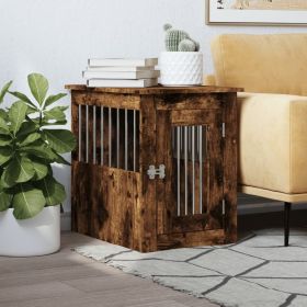 Dog Crate Furniture Smoked Oak 17.7"x24.4"x23.2" Engineered Wood