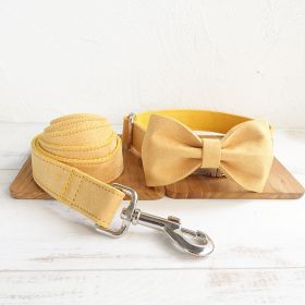 Nala pet dog collar traction rope (Option: Yellow-S)