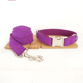 Pet bow tie Solid dog collar bow accessories (Option: Purple Aset-XS)