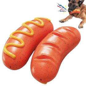 PPOKEl Dog Chew Toys Aggressive- Chaewers.Indestructible Dog Toy For Aggressive Chewer,Tough Chew Toys For Dogs  Rubber  Orange Plain (Color: Orange)