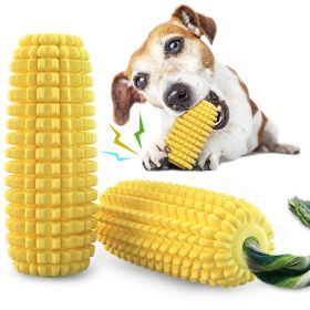 PROKEl Dog Chew Toys Corn Stick Toy For Smal  MediumLarge Breed 5.8   Squeak Corn Stick Ropetoy (Color: Yellow)