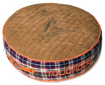 Touchdog Bark-Royale Posh Rounded and Raised Designer Fleece Plaid Dog Bed (size: small)