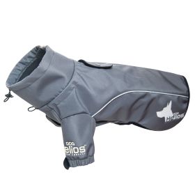 Dog Helios Extreme Softshell Performance Fleece Dog Coat (Color: Grey, size: large)