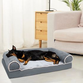 Dog Bed Pet Bed Sofa Dog Couch Pet Cushion Carpet Mattress with Washable and Removable Cover for Medium Large Dogs (size: L)