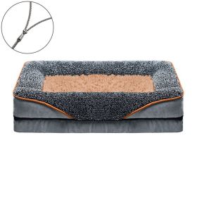 Removable And Washable Pet Dog Sofa And Dog Bed, Dog Nest,  Pet Bed Sofa, Comfortable And Soft, Cat Sofa Bed With Raised Edges To Protect The Nec (Color: Gray, size: L ( 39.37*23.62*6.3 in ))