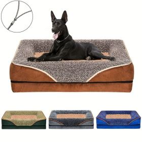 Removable And Washable Pet Dog Sofa And Dog Bed, Dog Nest,  Pet Bed Sofa, Comfortable And Soft, Cat Sofa Bed With Raised Edges To Protect The Nec (Color: Brown, size: XL ( 47.24 * 31.5 * 6.3 in ))