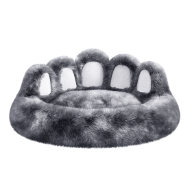 Cute Dog Bed Bear Paw Shape Pet Bed - Dog Beds & Furniture for Small and Medium Dogs, Cat Beds for Indoor Cats (Color: Tie-dye dark gray, size: XS-50cm/20inch)